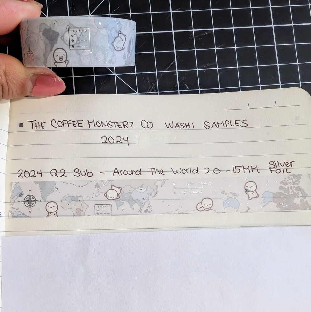 The Coffee Monsterz Co Around The World 2.0 Washi Tape Sample